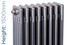 NF4-R-1500-TH - Infinity Raw 4 Column Radiator 7 Sections H1500mm X W346mm NF4-R-1500-TH - Infinity Raw 4 Column Radiator 7 Sections H1500mm X W346mm
